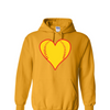 [[color:Gold]] Softball Heart Hoodie Gold