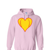 [[color:Light Pink]] Softball Heart Hoodie Light Pink