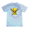 [[color:Lagoon]] Softball Skull Tie Dye T-shirt Lagoon
