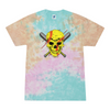 [[color:Snow Cone]] Softball Skull Tie Dye T-shirt Snow Cone
