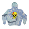 [[color:Lagoon]] Softball Skull Tie Dye Hoodie Lagoon