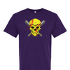 [[color:Purple]] Softball Skull Short Sleeve T-shirt Purple