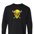 [[color:Black]] Softball Skull Long Sleeve T-shirt Black