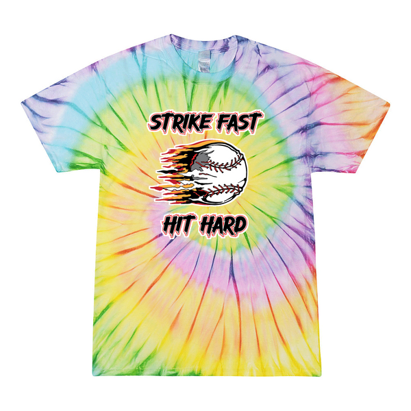 [[color:Lolli-pop]] Strike Fast Hit Hard Baseball Tie Dye T-shirt Lolli-pop