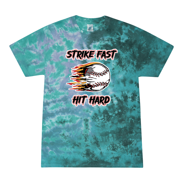 [[color:Zero G]] Strike Fast Hit Hard Baseball Tie Dye T-shirt Zero G