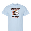 [[color:Light Blue]] Strike Fast Hit Hard Baseball Short Sleeve T-shirt Light Blue