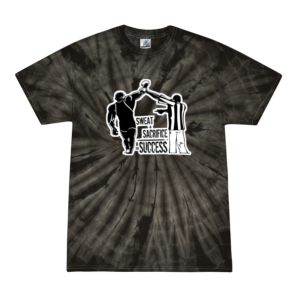 [[color:Spider Black]] Sweat Sacrifice Success Wrestling Tie Dye T-shirt Spider Black