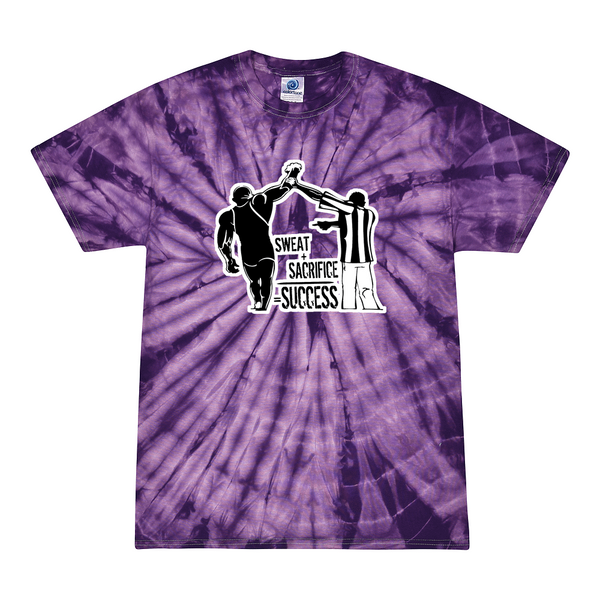 [[color:Spider Purple]] Sweat Sacrifice Success Wrestling Tie Dye T-shirt Spider Purple