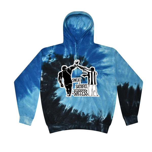 [[color:Blue Ocean]] Sweat Sacrifice Success Wrestling Tie Dye Hoodie Blue Ocean