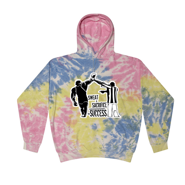 [[color:Sherbert]] Sweat Sacrifice Success Wrestling Tie Dye Hoodie Sherbert