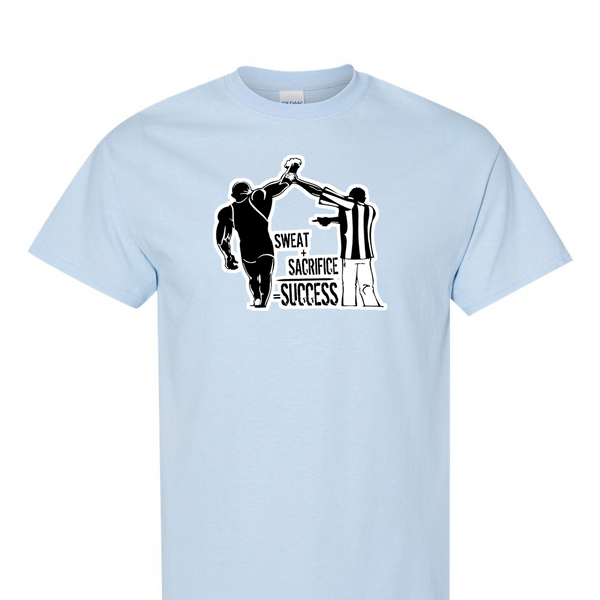 [[color:Light Blue]] Sweat Sacrifice Success Wrestling Short Sleeve T-shirt Light Blue