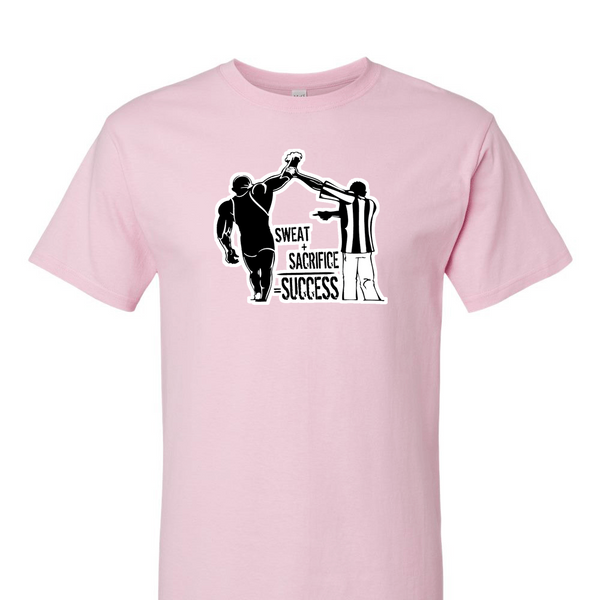 [[color:Light Pink]] Sweat Sacrifice Success Wrestling Short Sleeve T-shirt Light Pink
