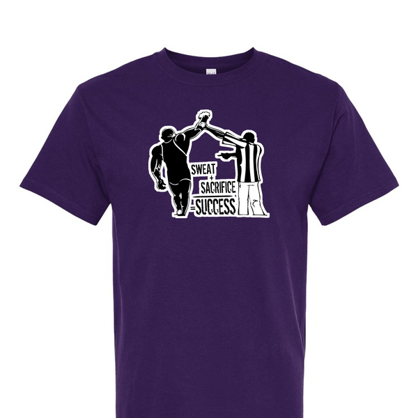 [[color:Purple]] Sweat Sacrifice Success Wrestling Short Sleeve T-shirt Purple