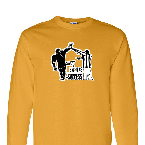 [[color:Gold]] Sweat Sacrifice Success Wrestling Long Sleeve T-shirt Gold