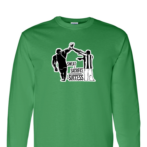 [[color:Irish Green]] Sweat Sacrifice Success Wrestling Long Sleeve T-shirt Irish Green