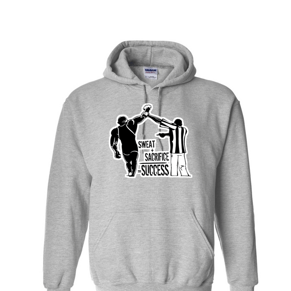 [[color:Sport Grey]] Sweat Sacrifice Success Wrestling Hoodie Sport Grey