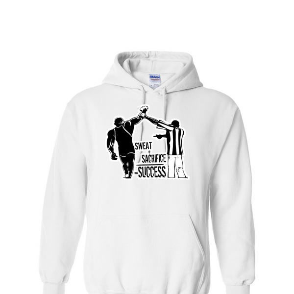[[color:White]] Sweat Sacrifice Success Wrestling Hoodie White
