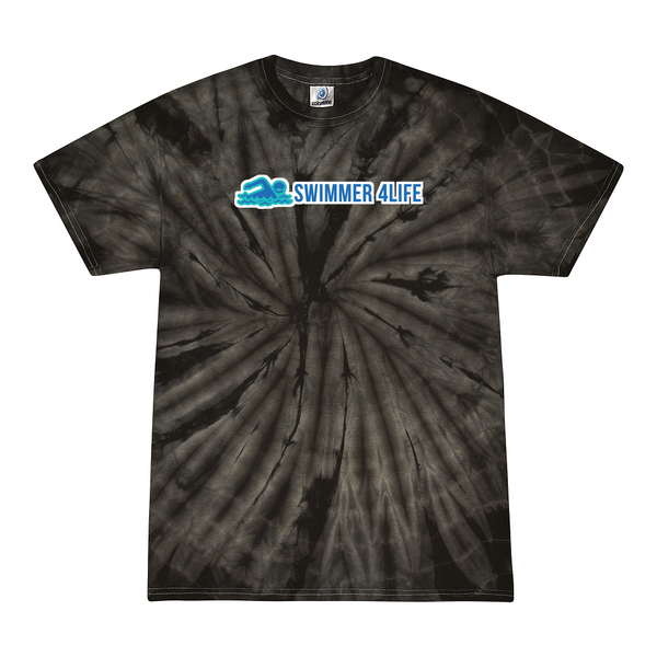 [[color:Spider Black]] Swimmer 4 Life Tie Dye T-shirt Spider Black