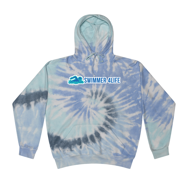 [[color:Lagoon]] Swimmer 4 Life Tie Dye Hoodie Lagoon