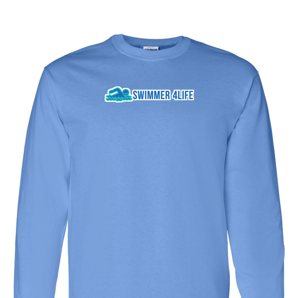 [[color:Carolina Blue]] Swimmer 4 Life Long Sleeve T-shirt Carolina Blue