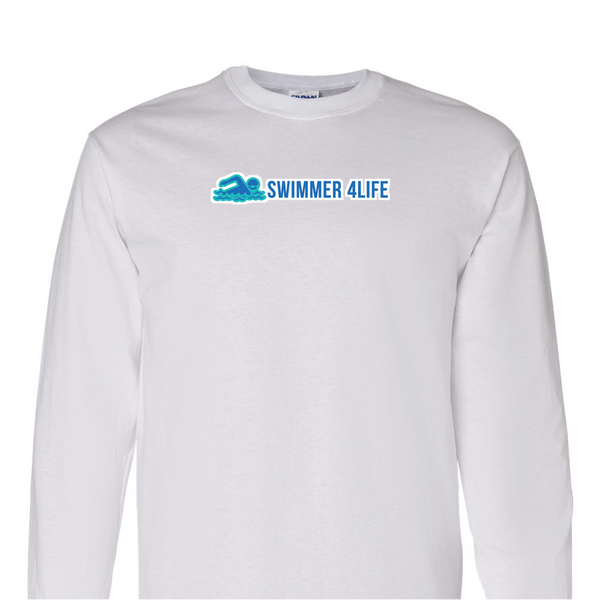 [[color:White]] Swimmer 4 Life Long Sleeve T-shirt White