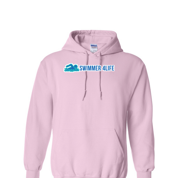 [[color:Light Pink]] Swimmer 4 Life Hoodie Light Pink