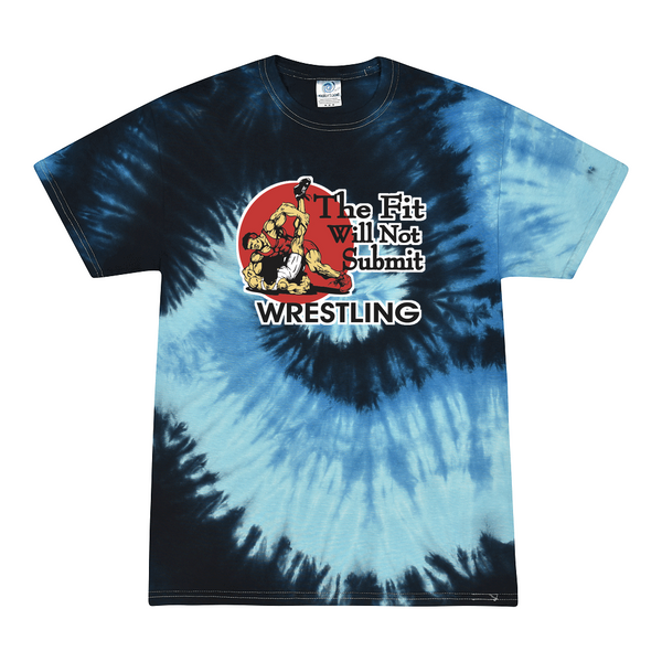 [[color:Blue Ocean]] The Fit Will Not Submit Wrestling Tie Dye T-shirt Blue Ocean