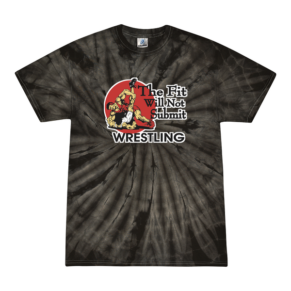 [[color:Spider Black]] The Fit Will Not Submit Wrestling Tie Dye T-shirt Spider Black