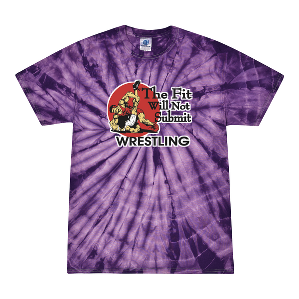 [[color:Spider Purple]] The Fit Will Not Submit Wrestling Tie Dye T-shirt Spider Purple