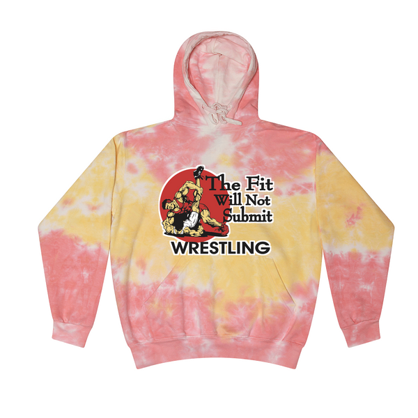 [[color:Funnel Cake]] The Fit Will Not Submit Wrestling Tie Dye Hoodie Funnel Cake