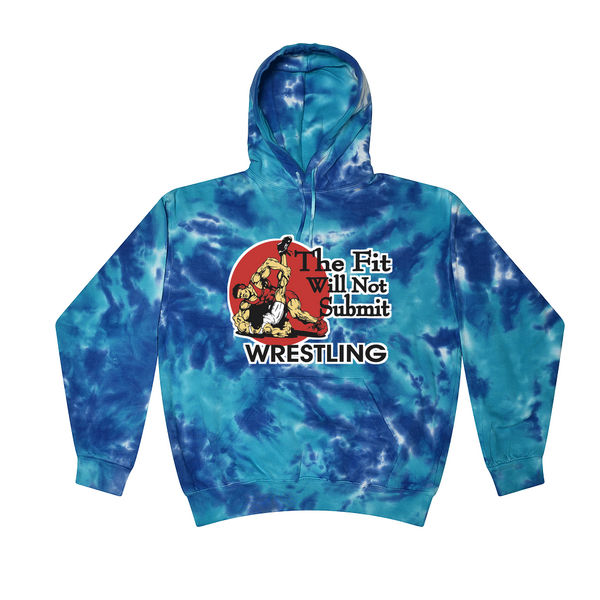 [[color:Multi-Blue]] The Fit Will Not Submit Wrestling Tie Dye Hoodie Multi-Blue