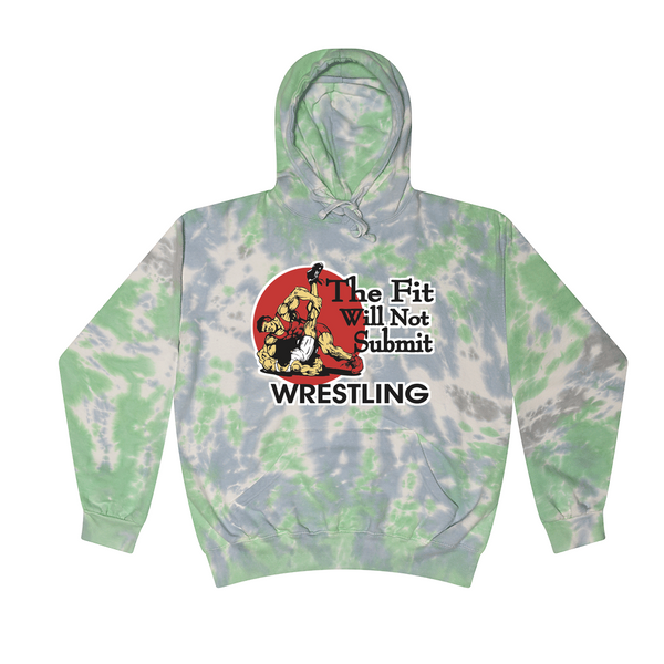 [[color:Slushy]] The Fit Will Not Submit Wrestling Tie Dye Hoodie Slushy