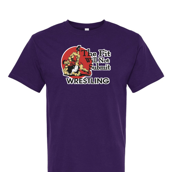 [[color:Purple]] The Fit Will Not Submit Wrestling Short Sleeve T-shirt Purple