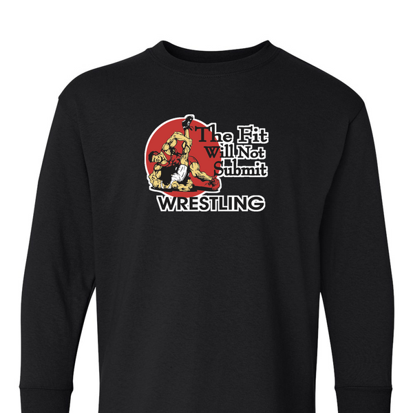 [[color:Black]] The Fit Will Not Submit Wrestling Long Sleeve T-shirt Black