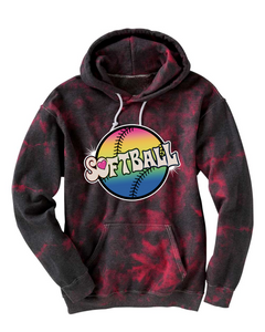 Softball Tie Dyed - Tie Dyed Hoodies