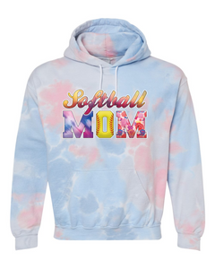 Softball Mom - Tie Dyed Hoodies