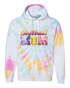 Softball Mom - Tie Dyed Hoodies