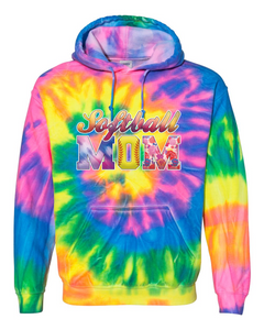 Softball Mom - Tie Dyed Hoodies