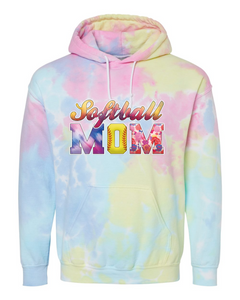 Softball Mom - Tie Dyed Hoodies