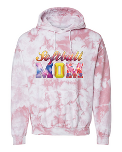 Softball Mom - Tie Dyed Hoodies