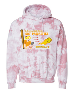 Softball Got Priorites - Tie Dyed Hoodies