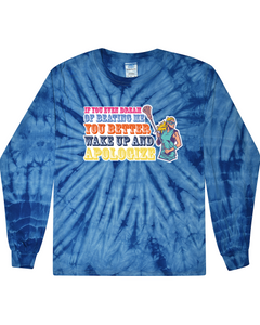 fashionable cotton crew neck clothing Long sleeve T-shirt tee shirt tie dye apparel