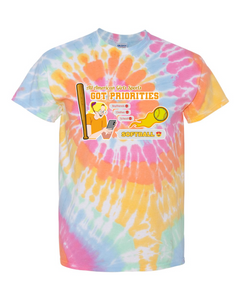 Softball Got Priorites - Tie Dyed Tee