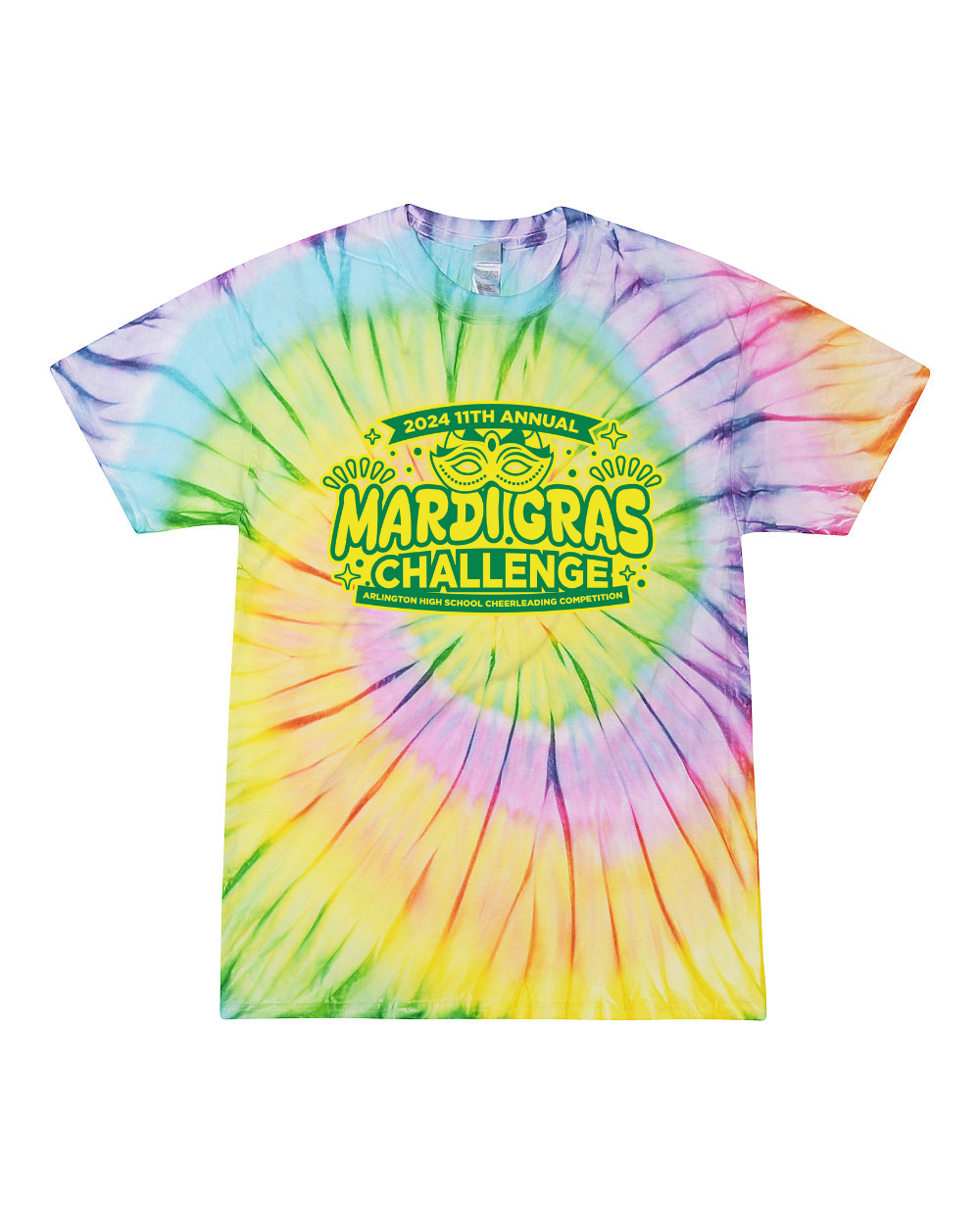 2024 11th Annual Mardi Gras Challenge Tie Dye Tee