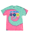 fashionable cotton crew neck clothing T-shirt tee shirt tie dye apparel