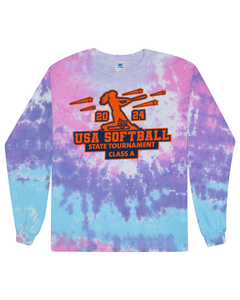 USA Softball State Tournament Class A - Tie Dyed Long Sleeve