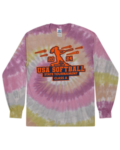 USA Softball State Tournament Class A - Tie Dyed Long Sleeve