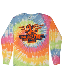 USA Softball State Tournament Class A - Tie Dyed Long Sleeve