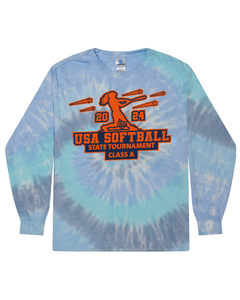 USA Softball State Tournament Class A - Tie Dyed Long Sleeve