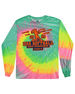 USA Softball State Tournament Class A - Tie Dyed Long Sleeve